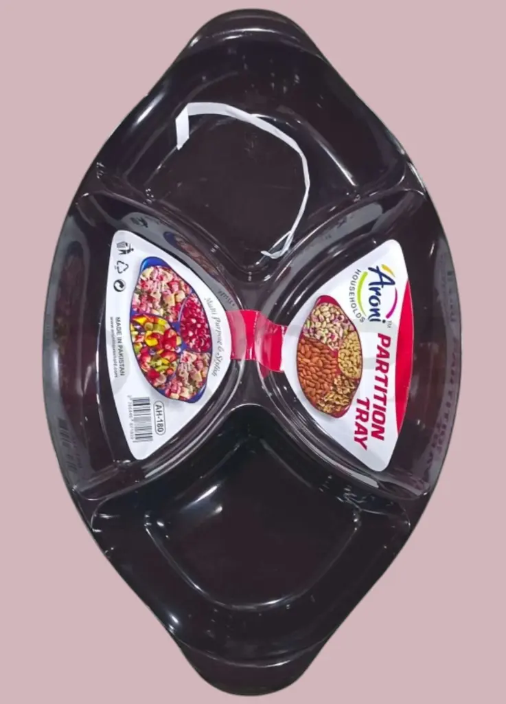 Multipurpose Partition Tray Dry Fruit Serving Platter-- Aroni House Holders Multi Purpose and Stylish 1 Pc Only