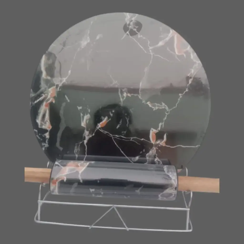 Buy Chakla Belan wood with Stainless steel stand.webp