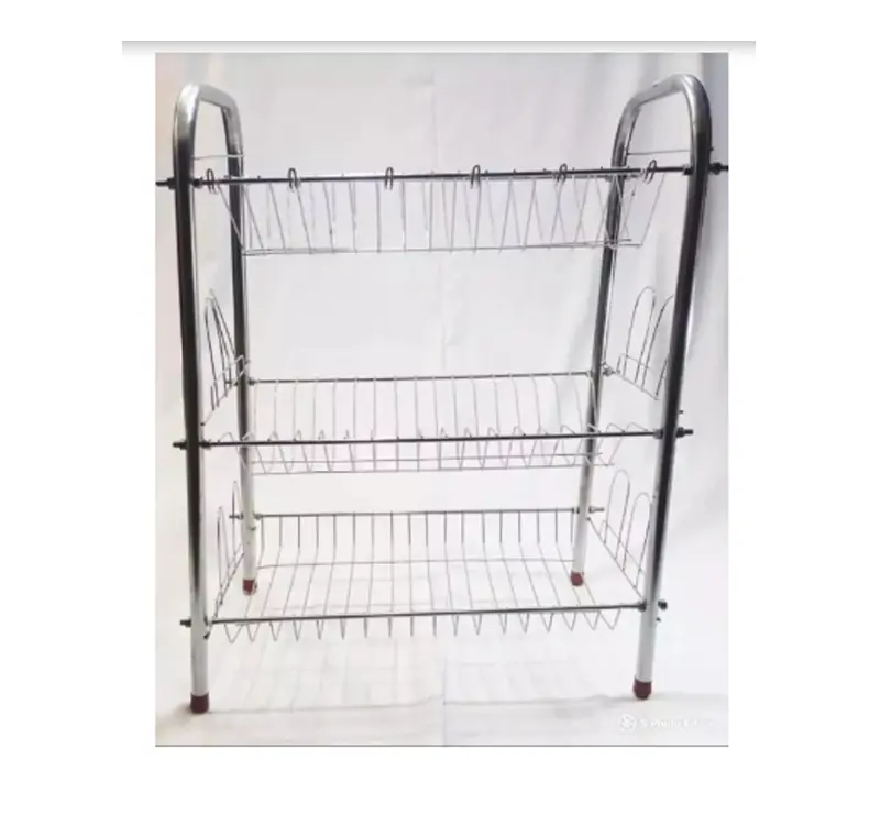 Stainless steel crockery stand 3 racks