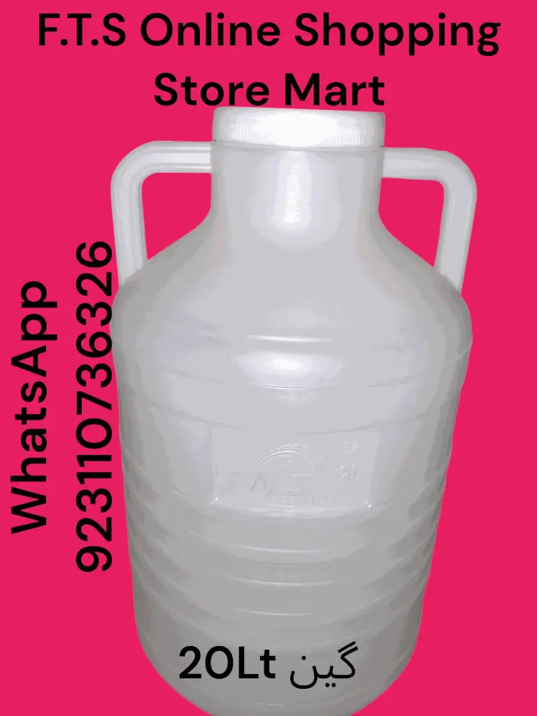 20L White Plastic Water Gallon Bottle Cane For Storing Water
