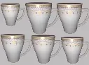 New Designing Ceramic Coffee Mug 6 piece set 350ml