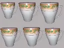 New Designing Ceramic Coffee Mug 6 pcs setset 350 ml