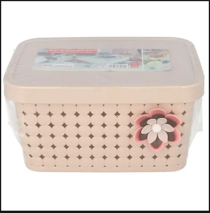 Home ket Flowers Storage , Medicine container,basket, Picnic And Carry Basket With Lid (Original Homeket Imported from IRAN) Size:8.56×5Inch
