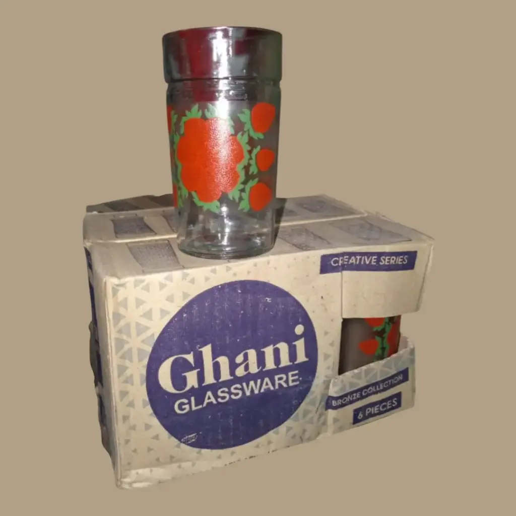 Ghani Glassware Print 6 pcs set 280 ml