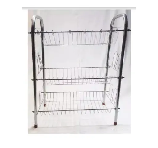 Stainless steel crockery stand 3 racks