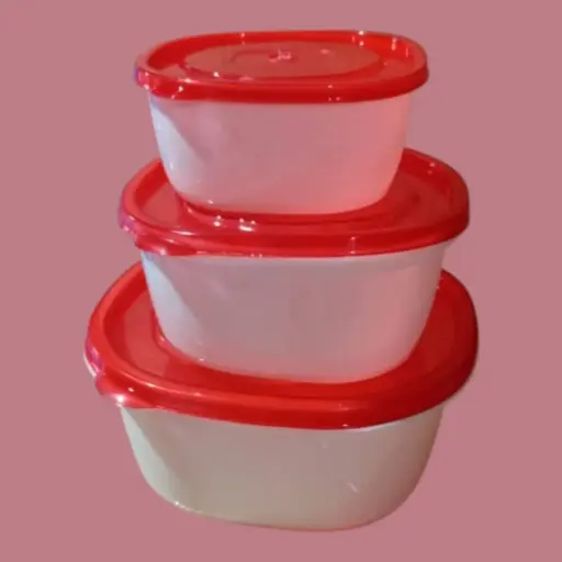 Plastic Bowl Set 3 pcs Food Storage