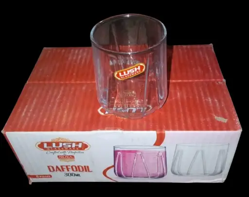 6 pcs Water Glass /Lush /DaffodIl 300 ml
