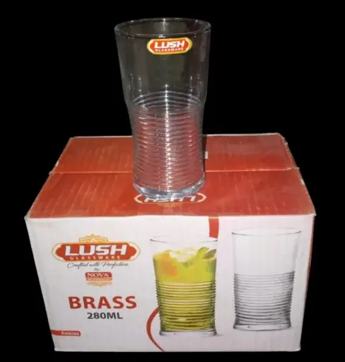 06 pcs glass set /lush/BRASS Glass Water 280 ml