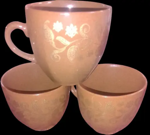 Ceramic Tea Cup set 6 pcs 280 ml Brown
