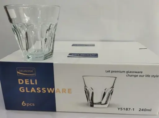 DELI Glassware Glass 06 pcs set 240 ML
