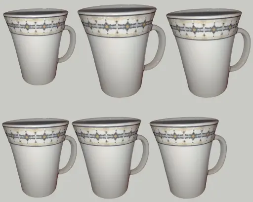 New Designing Ceramic Coffee Mug 6 pcs set 350ml