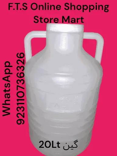 20L White Plastic Water Gallon Bottle Cane For Storing Water