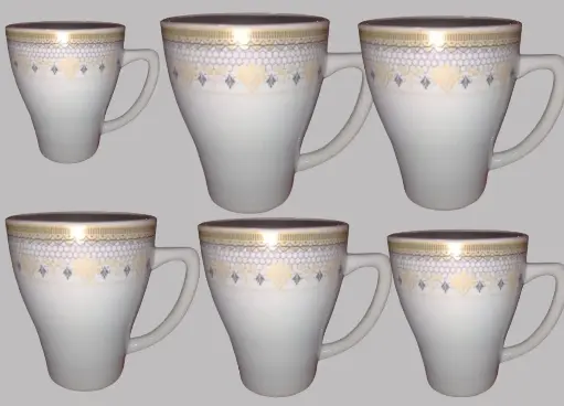 New Designing Ceramic Coffee Mug 6 piece set 350ml