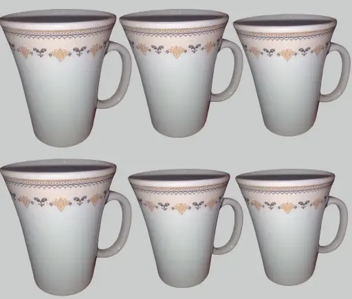 New Designing Ceramic Coffee  Mug 6 pcs set 350 ml