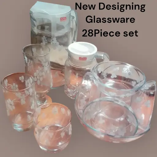 Coolset Glassware Print 28 pcs set