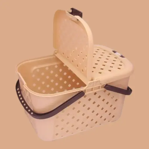 High Quality Large Plastic Storage Basket / Baby Basket /Storage Basket with  Lid / Large size / Mighty Basket