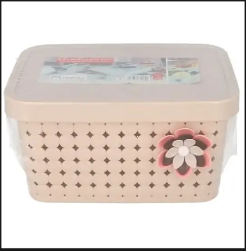 Home ket Flowers Storage , Medicine container,basket, Picnic And Carry Basket With Lid (Original Homeket Imported from IRAN) Size:8.56×5Inch