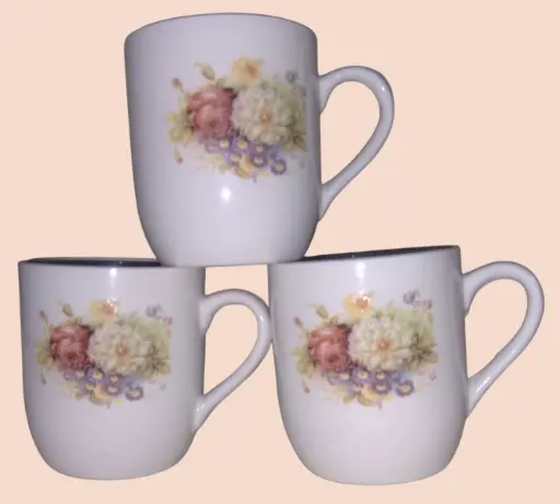 Bone China Tea Cups set 6 pcs 280 ml